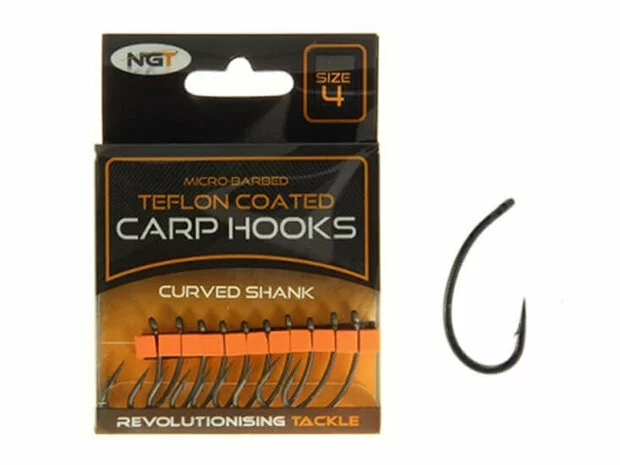 Teflon Karperhaken Curved Shank 10 St. (NGT) 1 Teflon Karperhaken Curved Shank 10 St. (NGT)